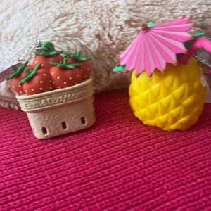 Strawberry and pineapple hand sand sanitizer holder